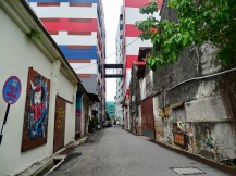 Wandmalerei Unesco Weltkulturerbe-Status Penang George Town Malaysia Praktikanten auf Tour